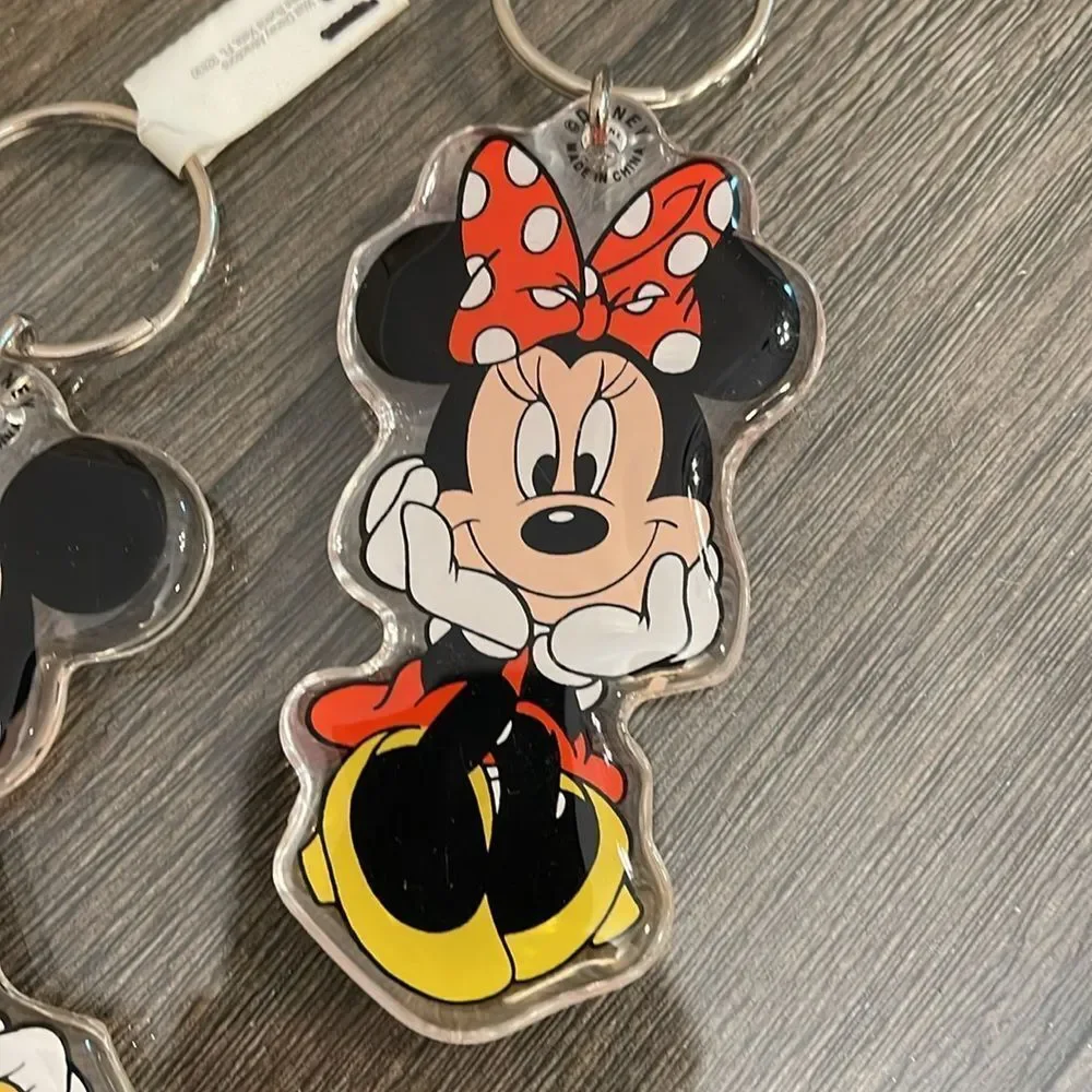 Vtg 80s Walt Disney World Disneyland Mickey & Minnie Mouse Keychains 4